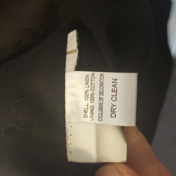 Ann Taylor Loft 100% Black Linen and Lace Sheath Dress. - Picture 5 of 6